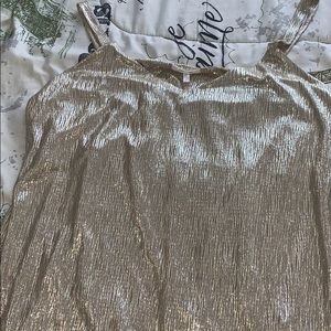 Gold foil dressy tank top worn one time